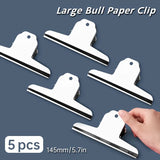 AOOKMIYA 1pc/3pcs/5pcs Large Bull Paper Clips 14.5cm/5.7in,School Supplies for Bulletin Board,Artworks,Food Bag,Photos,Metal Chip