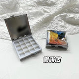 AOOKMIYA 16/18 Grid Watercolor Palette Mini Paint Packaging Tin Box Student Portable Watercolor Box Aquarel Painting Art Supplies