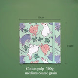 AOOKMIYA Portable Fabric Cotton Pulp Watercolor Sketchbook 10cm 300g Medium Coarse Texture Drawing Paper Travel Sketching Art Supplies