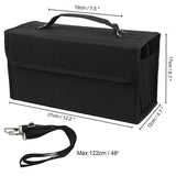 120 Slot Large Capacity Foldable Marker Pen Case Art Marker Pen Bag Storage Bag Durable Sketch Tool Storage Box Stationery