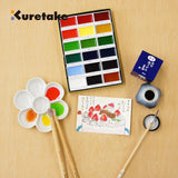 NEW Kuretake Professional Solid Watercolor Paint Set 12/18 Colors Water Color Paints For Painting Art Supplies