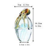 AOOKMIYA Handmade Glow Glass Jellyfish & Octopus Animal Wedding Art Glass Blown Table Ornament Crafts Home Figurine Gift