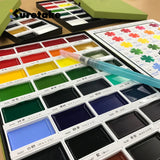 NEW Kuretake Professional Solid Watercolor Paint Set 12/18 Colors Water Color Paints For Painting Art Supplies