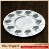 1 Pcs Metal Hand Drawn Watercolor Paint Tray 10 Hole Circular Painting Palette Aluminum Rectangular Palette Art Supplies