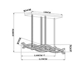 Modern home decoration salon lamps for living room smart crystal Pendant lights dining room indoor lighting