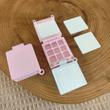 AOOKMIYA Empty Palette Portable Folding Watercolor Box 9 Compartments 0.5ML Paint Tray 3D Printing Travel Painting Artist's Art Supplies