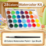 AOOKMIYA Marie's Watercolor Paint Set in 12/16/28/36 Colors with a Paint Brush for Painting,Writing for Adults, Artists, Students