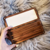 AOOKMIYA Empty Watercolor Palette Travel Portable 24/42 Grid Walnut Paint Box Watercolor Storage Artist Painting Art Supplies