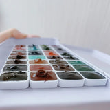 AOOKMIYA American Daniel Smith Mineral Stone Precipitation Artist Grade Watercolor Paints Aquarelle 35 Colors 0.5ml 1ml Art Supplies