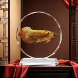 Koi Crystal Ornaments for Desktop Home Decoration Yearly Abundance Gift-giving Handicrafts for Housewarming