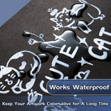 AOOKMIYA 5pcs White Acrylic Marker,Permanent Pen Art Supplies for Black Paper,Tire,Plastic,Stone,Metal,Painting for Artists,Beginners