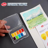 Russian White Night Watercolor Paint 9 Color Portable Pigment Box 0.5/1ML Master Summer Plant Landscape Painting Art Supplies