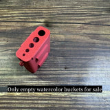 AOOKMIYA Portable Watercolor Palette Matching Bucket Travel Watercolor Box 3d Printed Water Bucket Can Insert Brush Student Art Supplies