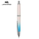 JINHAO 10 Press Fountain Pen Retractable EF/F Nib Metal With Clip Writing Ink Pen Converter School Supplies Stationery PK A1 A2