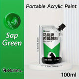 AOOKMIYA Marie's 1pc 100/300ml 3.38 oz/10.1 oz Sap Green Acrylic Paint,Acrylic Pigment for Wood,Rock,Painting Enthusiasts for Adults
