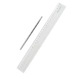 AOOKMIYA 30cm/40cm Groove Ruler Boundary Ruler Drawing Straight Line Tool Watercolor / Gouache Painting Art Supplies
