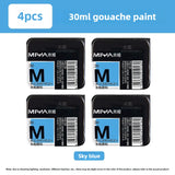 MIYA HIMI Jelly Pigment Single 30ml Gouache Pigment 56 Colors Beginners Try Supplement Replacement Training Art Gouache Pigment
