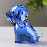 Crystal Dog Figurine for Birthday Gifts Chinese Zodiac Animal Art Craft Lucky Fortune Desktop Decor for Home Office Display
