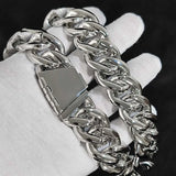 Good Quality 22mm Bubble Pave Setting 6 Rows CZ Cuban Link Chain Fashion Hip Hop Jewelry Cubic Zirconia Necklaces Mens Luxury