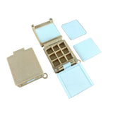 AOOKMIYA Empty Palette Portable Folding Watercolor Box 9 Compartments 0.5ML Paint Tray 3D Printing Travel Painting Artist's Art Supplies