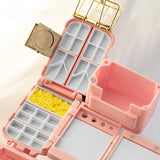 AOOKMIYA Portable Watercolor Paint Box 3D Printing Box Folding Palette Washing Bucket Set 34 Grids Artist Travel Painting Art Supplies