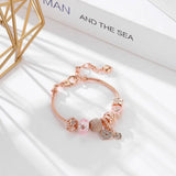AOOKMIY 2025 Trendy Minimalist Oil-Dripping Rose Heart Bead Bracelet Fashionable Oil Painting Swan Lantern Bead JewelryAOOKMIYA.COM