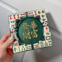 AOOKMIYA ART+ Creative Gifts DIY personalized customization Mahjong large size ashtray Drop glue finished product handmade fortune creative gift bedroom