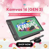 Huion Kamvas 16 (Gen 3) Graphics Tablet Monitor 16K Levels Pressure PenTech 4.0 Pen Drawing Display 15.8 Inch 2.5K QHD Screen