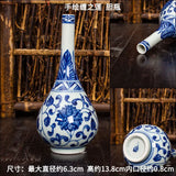 Hand-painted Blue and White Porcelain Bottle, Ceramic Ornament, Mini Vase, Appreciation Bottle, Gift