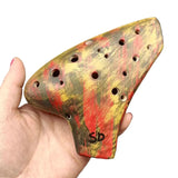 Double Tube Ocarina 16 Hole SD Tone Ocarinas Professional Musical Instruments Adult Children Performers Ceramic Flute
