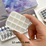 Empty 12-grid Mini Watercolor Box Portable Watercolor Palette Travel Painting Sketch Moisturizing Box Paint Box Art Supplies