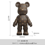 Cream Style Violent Bear Floor-standing Ornaments Living Room TV Cabinet Home Decoration High-end Doll Decorations