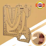 Czech Cool Joy Mathematical Function Template Ruler Design Drawing Multi Functional Digital Template Clear Scale Arc Design