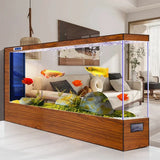 Super large floor-to-ceiling fish tank living room company hotel giant aquarium screen partition ultra-white glass53