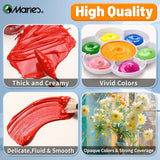 AOOKMIYA 36 Colors Marie's Gouache Paint & 1pc Paintbrush in 5ml/Tube for Paper,Cardboard,Canvas,DIY,Craft for Adult,Artists,Students