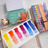 AOOKMIYA New Color Russian White Night Solid Watercolor Paint Set 12/24 Colors Zoology Modern History Painting Art Supplies