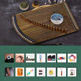 AOOKMIYA Chinese Guzheng 21 String Ebony Solid Wood Portable Guzheng Beginners Professional Playing Musical Stringed Instruments AOOKMIYA.COM