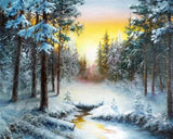 AOOKMIYA 218-378 Painting By Number Winter Landscape Home Decor For Unique Gift