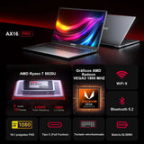 ACEMAGIC Gaming Notebook AMD Ryzen 7 5700U(Beat i7-1265U)Backlit Laptop Keyboard RAM 16GB NVME SSD 512GB 16.1" Full HD 1920x1080