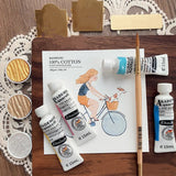 AOOKMIYA Schmincke Ceramic Pen Holder Brush Shelf Tubular Paint Ornaments Photo Props Cute Pen Holder for Art Students Painting Supplies