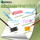 AOOKMIYA Marie's Acrylic Marker Papers, 50 Sheets 16K/A4/8K  32 lb/120 gsm,Sketchbook for Alcohol Markers and Ink Mediums for Adults