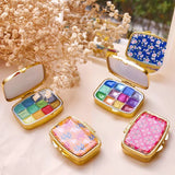 AOOKMIYA 12-color Pearlescent Watercolor Paint Box Portable Mini Palette Nail Art Watercolor Students Sketching Painting Art Supplies