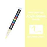 16 Colors Direct-liquid Acrylic Marker Pen Waterproof Pen Soft Brush Nib for Glass Stone Metal Glass Art Supplies Stationery