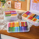 Art Plastic Tray Movable Stackable Shallow Tray Oil Painting Stick Storage Tray Children's Toy Storage Tray Desktop Organizer