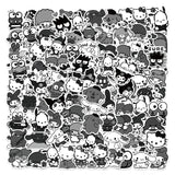 100PCS Stickers Cute Cinnamoroll Kuromi My Melody Sticker For Laptop Phone Case Girls Sanrio My Melody Anime Stickers