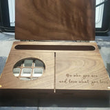 AOOKMIYA Ins Style Handmade Walnut Paint Box 18 Colors Watercolor Travel Box Round Hole Palette Ceramic Square Hole Painting Toolbox  AOOKMIYA.COM