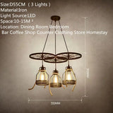 American Style Countryside Creative Personality Industrial Style Pendant Light Restaurant Bar Iron Wheel Creative Pendant Light