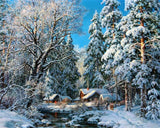 AOOKMIYA 218-378 Painting By Number Winter Landscape Home Decor For Unique Gift