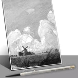 AOOKMIYA Rolling Paper Pull Line Pen Concentrated Carbon Pencil Beginner Art Sketch Comics Grinding-Free Charcoal Pencil Set