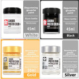 AOOKMIYA Japanese SAKURA Gouache Paint 30ml Calligraphy Copy Spring Festival Couplets Silver Powder Chinese Gold Powder Degumming Gouache  AOOKMIYA.COM